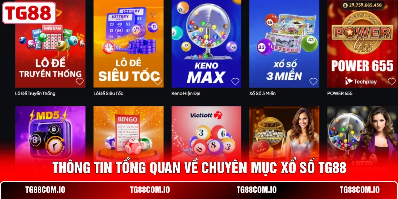 Xổ Số TG88 1 Thông tin tổng quan về chuyên mục xổ số TG88